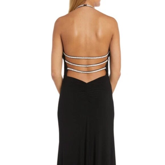 Morgan & Co. Women's Juniors' Embellished-Strap Jersey Gown - Picture 4 of 4